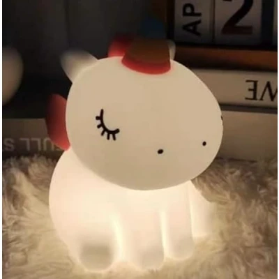 Imagen de YISSVIC Unicornio Luz Nocturna Infantil Bebe Lampara Quitamiedos Recargable Regalo para Niños de Fiesta Bienvenida del Bebé