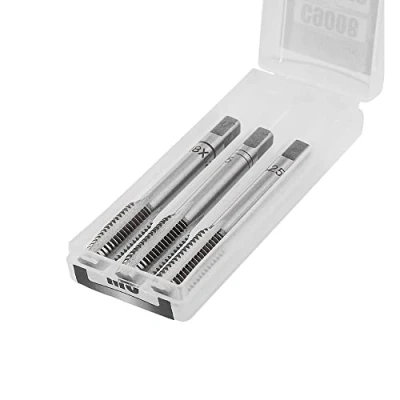 Imagen de RICHMANN Juego de Machos Roscar HSS G 3 piezas (M6 x 1,0) Métricos Rosca Fresado acero Si Cr, Herramienta Roscado, Máquina Rectas Flautas Mano tornillo roscado DIN 371C