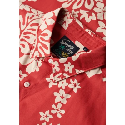 Imagen de Superdry Hawaiian BOX FIT Camisa, Hombre, Talla: Large, Surf school red