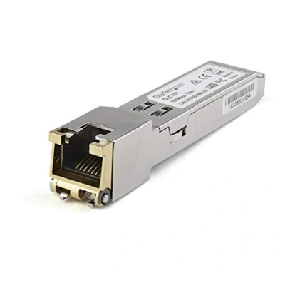 Imagen de StarTech.com Módulo Transceptor SFP Compatible con el Modelo 1GE FE E T de Juniper 1000BASE a RJ45 Cat6 / Cat5e Ethernet Gigabit 1Gb 100m (SFP1GEFEETST)