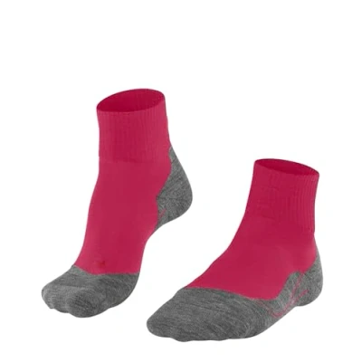 Imagen de FALKE TK5 Wander Short W SSO lana hilo funcional anti ampollas fino 1 par, Calcetines para senderismo Mujer, Rojo (Rose 8564), 37 38