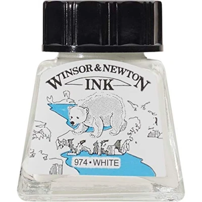 Imagen de Winsor &amp; Newton Drawing Ink Tinta de Dibujo, Blanco (White), 14ml