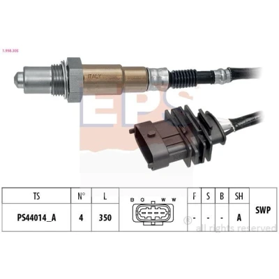 Imagen de EPS 1.998.305 Sonda lambda Made in Italy OE Equivalent térmico, plana, Rosca engrasada OPEL: Corsa D Hatchback, E Adam