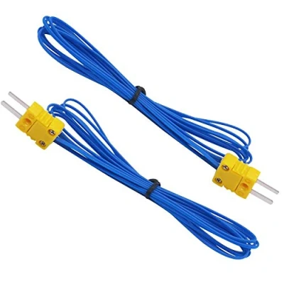 Imagen de 2pcs 2 metros K tipo mini conector termopar sonda de temperatura sensor rango medición 50 250 C