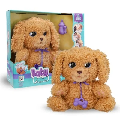 Imagen de Baby Paws Labradoodle, Peluche Interactivo, Perrito Que Responde a Tus Estímulos con Muchas Funciones E Incluye una Bolsa para Llevarlo Contigo, Niños y Niñas de 4 Años o Más