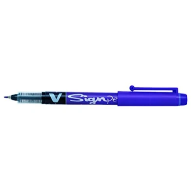 Imagen de Pilot Lote de 6 bolígrafos fieltro V Sign Pen punta media, 0,6 mm, color morado