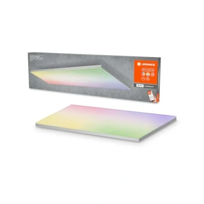 Imagen de LEDVANCE Lámpara de techo LED inteligente, panel interior con tecnología WiFi, color luz cambiante (3000K 6500K), colores RGB cambiables, 1200 mm x 300 mm, compatible Google y Alexa, SMART+