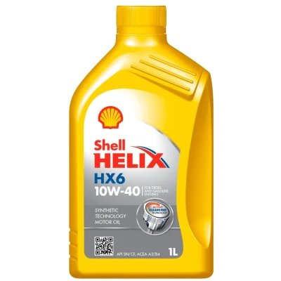 Imagen de Shell Helix HX6 10W 40 1L Aceite de motor 550039790 BMW: 3 Berlina, X5, TOYOTA: Land Cruiser Prado 90, RAV4 II SUV, HYUNDAI: Getz, Matrix