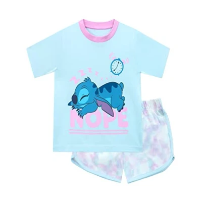 Imagen de Disney Pijama Lilo Y Stitch Pijamas Niña De para Chica Estilo Teñido Anudado Merchandising Oficial 7 8 años