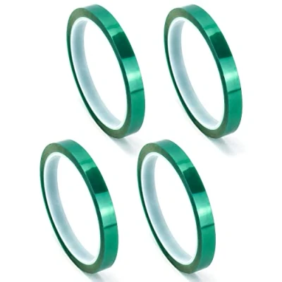 Imagen de QWORK® 4 Rollos Cintas Térmicas de 10 mm x 33 m, Alta Temperatura para Sublimación (Verde)