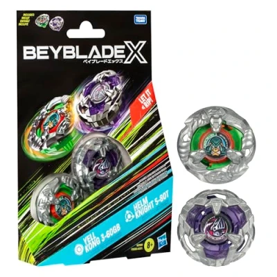 Imagen de Beyblade X, Yell Kong 3 60GB y Helm Knight 5 80T, Pack Doble