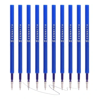 Imagen de MengRan Recambios de tinta gel 4.3 pulgadas para bolígrafos clic, punta fina 0.5 mm, secado rápido, compatible con Pilot G2 (recambios original, 10 unidades,