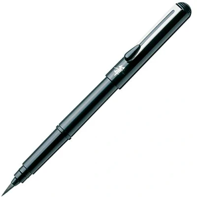 Imagen de Pentel Bolígrafo Pincel Portable Fude Fude, Cuerpo Negro, Medio (XGFKP A)