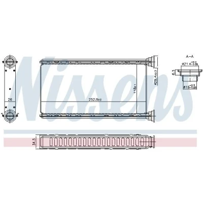 Imagen de Radiador de calefacción NISSENS 707288
