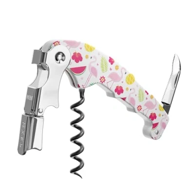 Imagen de (10 Unidades) Sacacorchos de Dos Tiempos Retro Flamingos