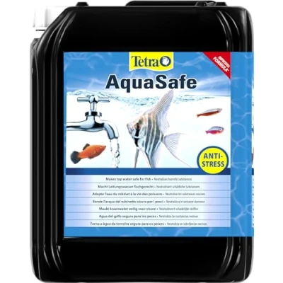 Imagen de Tetra AquaSafe para Agua de Acuario Natural y Apta Peces, Neutraliza las Sustancias Nocivas del Grifo, Bidón 5 l