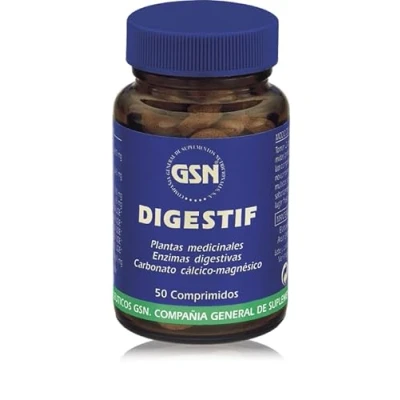 Imagen de GSN Digestif Digestiones Saludables Ayuda y Mejora la Digestión, Acidez, Hinchazón Complemento Digestivo Natural Con Plantas Medicinales, Dolomita Polvo Enzimas Digestivas 50 cápsulas