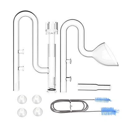 Imagen de FZONE 13mm Aquairum Mini Cristal Lirio Tuberías Kit de Entrada y Salida para Nano Tanque Filtro 12/16mm