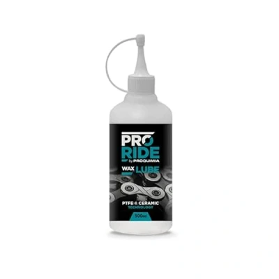 Imagen de PRORIDE Wax Lube Lubricante cadena bicicleta en cera PTFE &amp; Ceramic Tecnology 500 ml, Blanco