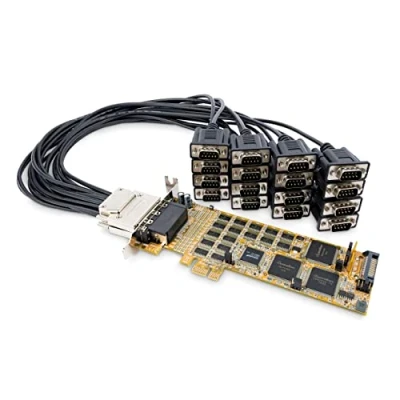 Imagen de StarTech.com Tarjeta Adaptador Serie PCI Express de 16 Puertos RS232 DB9 Perfil Bajo + Completo Multipuertos E (PEX16S550LP)