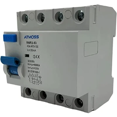 Imagen de Interruptor diferencial superinmunizado SI, 30 mA, 4P, 40 A, Clase A y 6kA RASMACOR