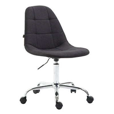 Imagen de Silla De Oficina Moderna Reims Tapizado En Tela I Escritorio con Respaldo Ordenador Ruedas Color:, Color:Negro