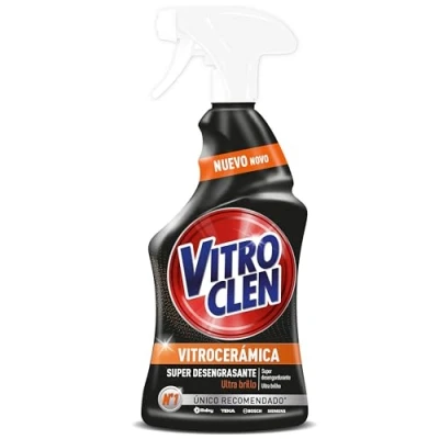 Imagen de Vitroclen Limpiador de Vitrocerámica en spray, acción protectora y desengrasante 450 ml (embalaje puede variar)