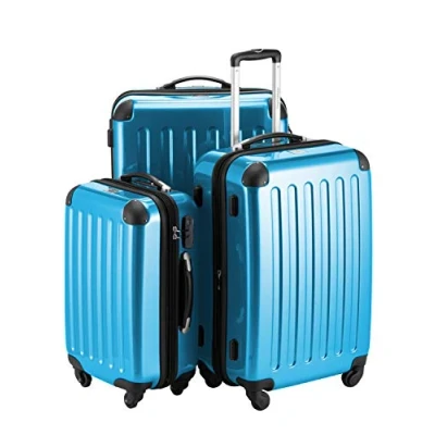 Imagen de Hauptstadtkoffer Alex, Maleta a Mano Rígida, Azul (Blue Cian), Set de 3