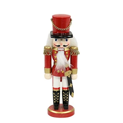 Imagen de Dekohelden24 520213 Encantador Cascanueces con diseño de Soldado en Rojo, clásico, Aprox. 25cm