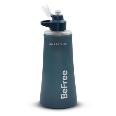 Imagen de Katadyn BeFree AC 1,0L Azul Pizarra filtro de agua ultraligero para actividades al aire libre, camping y aventura, con carbón activado Membrana EZ Clean™ potable limpia, siempre