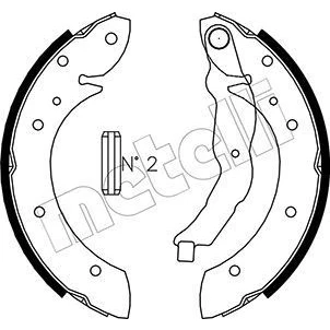 Imagen de Kit de zapatas METELLI 53 0015