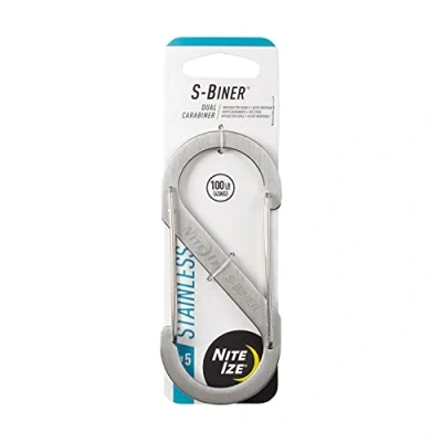 Imagen de Nite Ize S Biner SB5 0311 Mosquetón Doble (tamaño 5), Acero Inoxidable, Hombre, Talla 5