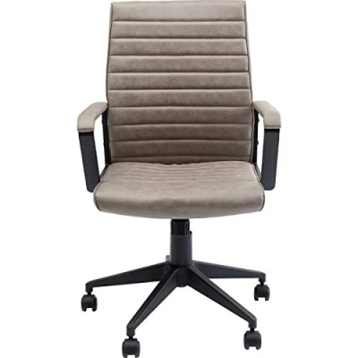Imagen de Kare Design Silla oficina giratoria Labora, Pebble, reposabrazos, resorte de gas con respaldo 105x57x61cm, piel sintetica, bajo