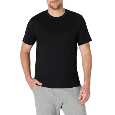 Imagen de Amazon Essentials Camiseta de corte holgado Hombre, Negro, L