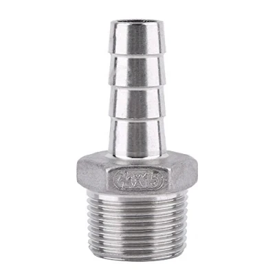 Imagen de SS304 Conector de Cola Manguera Racor Tubería Adaptador Acero inoxidable Rosca BSP Macho(3/4 * 15mm)