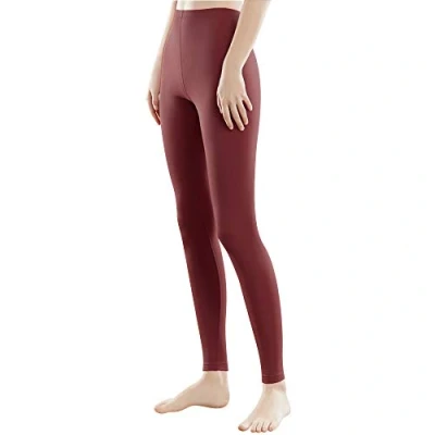 Imagen de Libella Mujer Leggins Largos Deportivas Multicolor con Cintura de Altura Ajustado Hecho algodón 4108 Vino Rojo XL