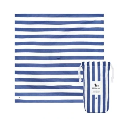 Imagen de Dock &amp; Bay Manta de Picnic Secado rápido y Resistente al Agua Materiales 100% reciclados Extra Large (240x170cm) Whitsunday Blue