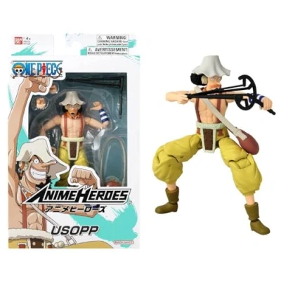 Imagen de BANDAI One Piece: Anime Heroes Usopp Action Figure (37005)