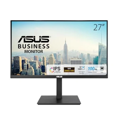 Imagen de ASUS VA27ACFSN Monitor Docking 27&quot; (IPS, USB C, RJ45, 100Hz, Adaptive Sync, altavoces estéreo, baja luz azul, sin parpadeos, diseño ergonómico, montaje en pared, sostenibilidad ecológica)
