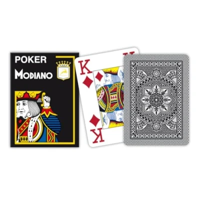 Imagen de Modiano 3004881 Cartas de Poker 4 Jumbo Index, Negro