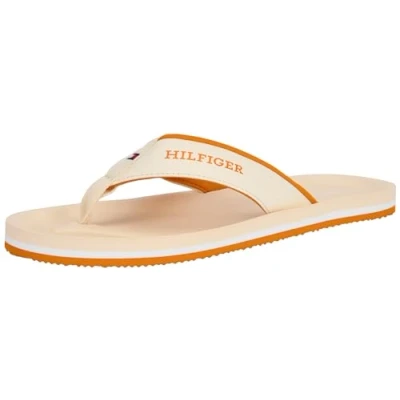 Imagen de Tommy Hilfiger Sandalias de Dedo para Hombre Comfort Beach Sandal, Blanco (Calico), 40