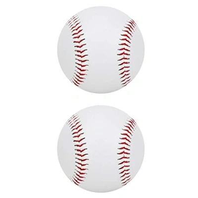 Imagen de Pelotas de béisbol Blandas, 2 Piezas PU Relleno elástico Suave Entrenamiento Resistente al Desgaste Base práctica bateo Pelota Softball Alloy Bat Hit(Pelotas Beisbol)