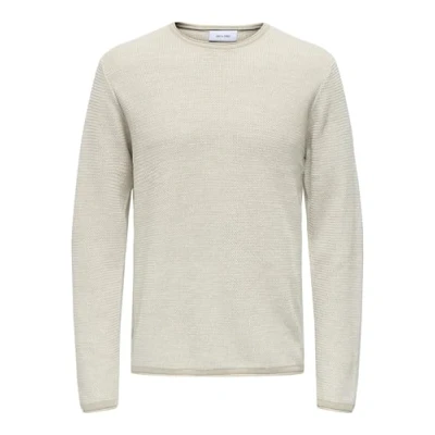 Imagen de ONLY &amp; SONS Onseric Reg 12 Struc Crew Knit Noos, Forro Plateado, M para Hombre
