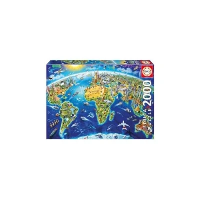 Imagen de Educa Puzzle de 2000 Piezas para Adultos Símbolos del Mundo. Incluye Pegamento Fix Puzzle. A Partir 14 años (17129)