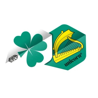 Imagen de Unicorn Ultrafly.100 Plus Shamrock Ultrafly Vuelos para Dardos, Unisex, Multicolor