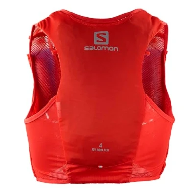 Imagen de Salomon Adv Hydra Vest 4 Chaleco de Hidratación Trail Running Senderismo MTB Unisexo, Comodidad y estabilidad, Rápido acceso a la hidratación, Simplicidad, Rojo, XL