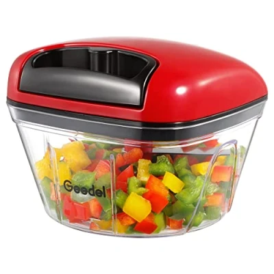 Imagen de Geedel Picadora de Alimentos, Manual Fácil Limpiar y Segura, Verduras Rápida para Verduras, Frutas Nueces