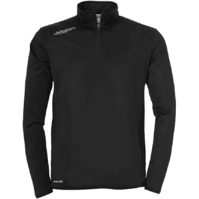 Imagen de uhlsport Essential 1/4 Zip Top Sudadera De Entrenamiento, Hombre, Negro/Blanco, 164