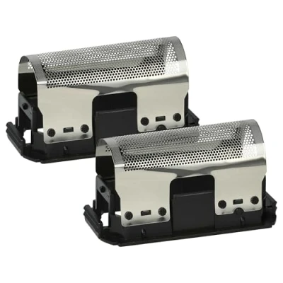 Imagen de vhbw 2x Lámina de corte compatible con Braun Synchron 5235, 5265, 5266, 5533, 5212, 5213, 5211 afeitadora eléctrica + marco, negro/plata