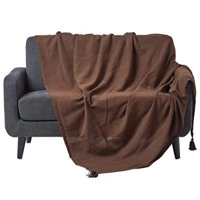 Imagen de Homescapes jetã © de Cama y canapã &#039;Rajput Color Chocolate 230 x 260 cm en algodón Puro
